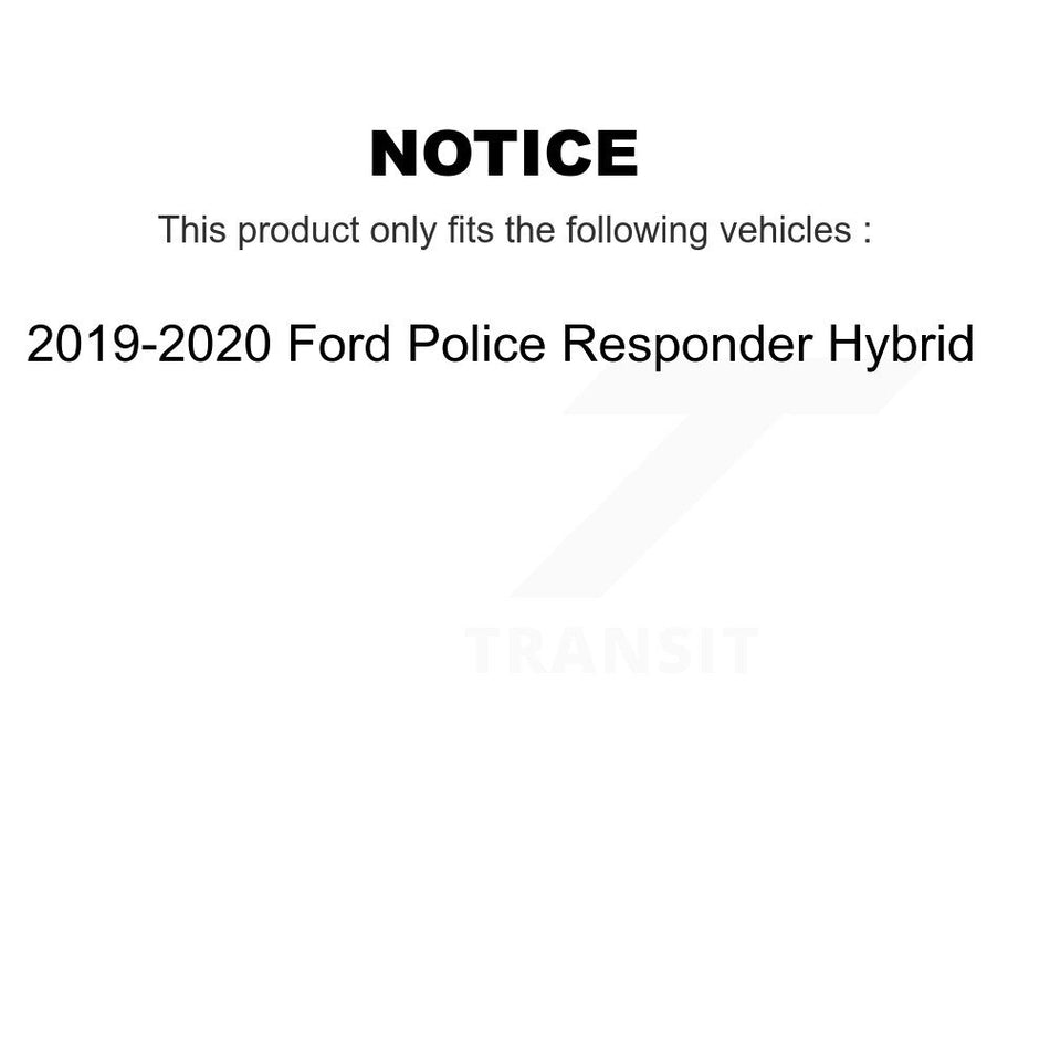 Front Rear Brake Rotor & Semi-Metallic Pad Kit For 2019-2020 Ford Police Responder Hybrid K8F-105257