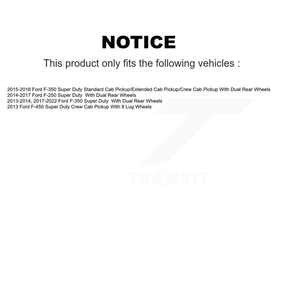 Rear Disc Rotors Semi-Metallic Pads Parking Shoes Hardware Kit For Ford F-350 Super Duty K8F-105377