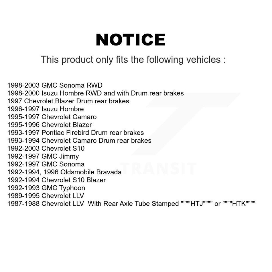 Rear Brake Drum Shoes Kit For Chevrolet S10 GMC Sonoma Blazer Camaro Jimmy Pontiac Firebird Isuzu Hombre Oldsmobile Bravada Typhoon LLV K8N-100075