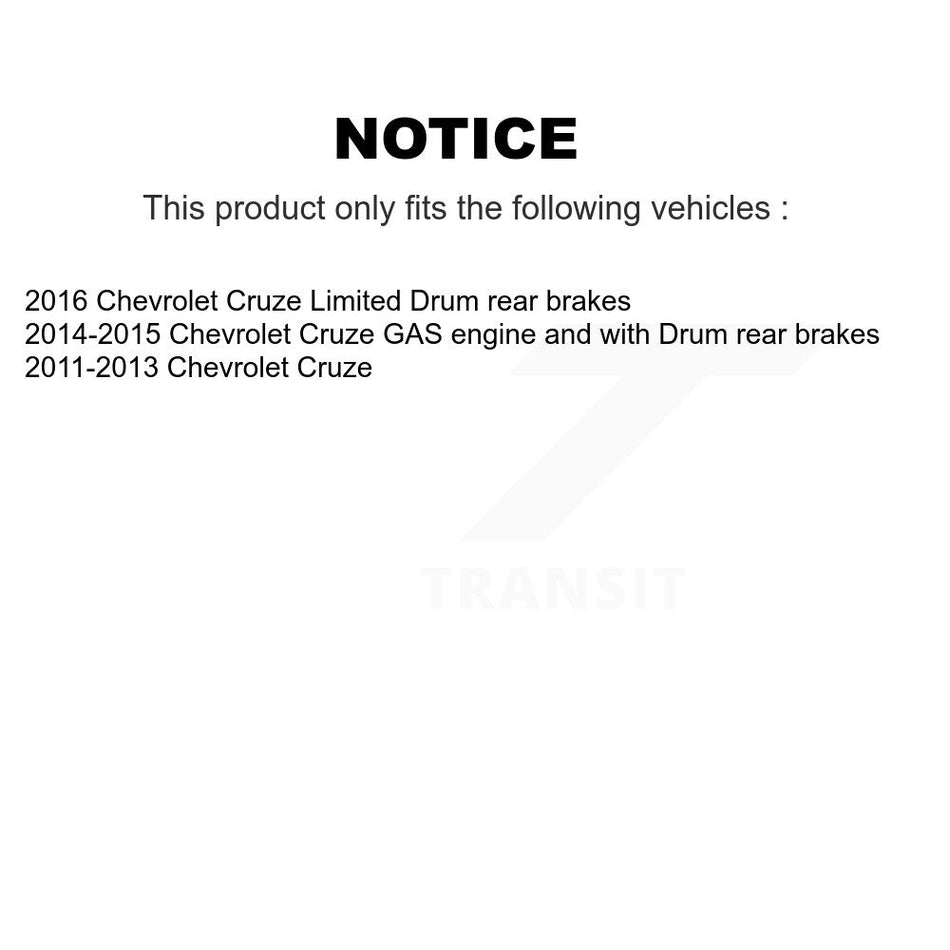 Rear Brake Drum Shoes And Spring Kit For Chevrolet Cruze Limited K8N-100381