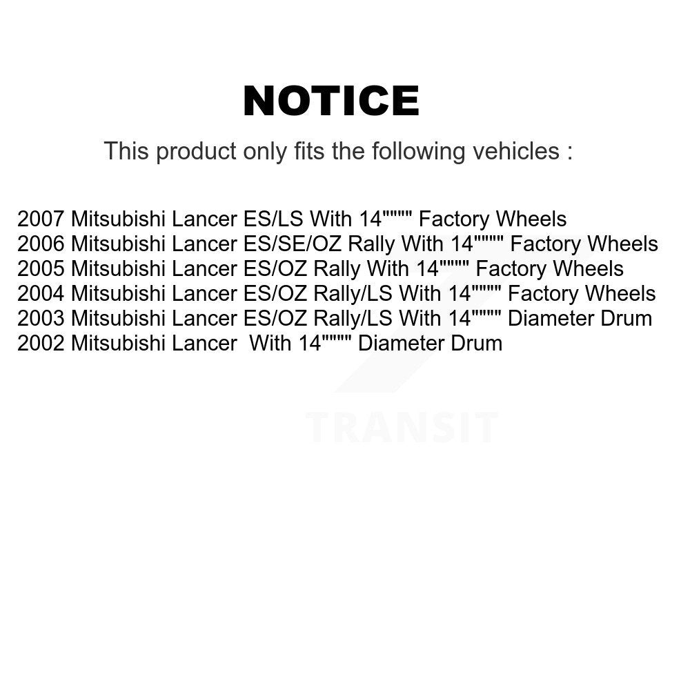 Rear Brake Drum Shoes Spring And Cylinders Kit For Mitsubishi Lancer K8N-100701