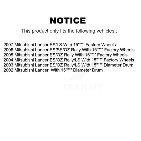 Rear Brake Drum Shoes Spring And Cylinders Kit For Mitsubishi Lancer K8N-100702