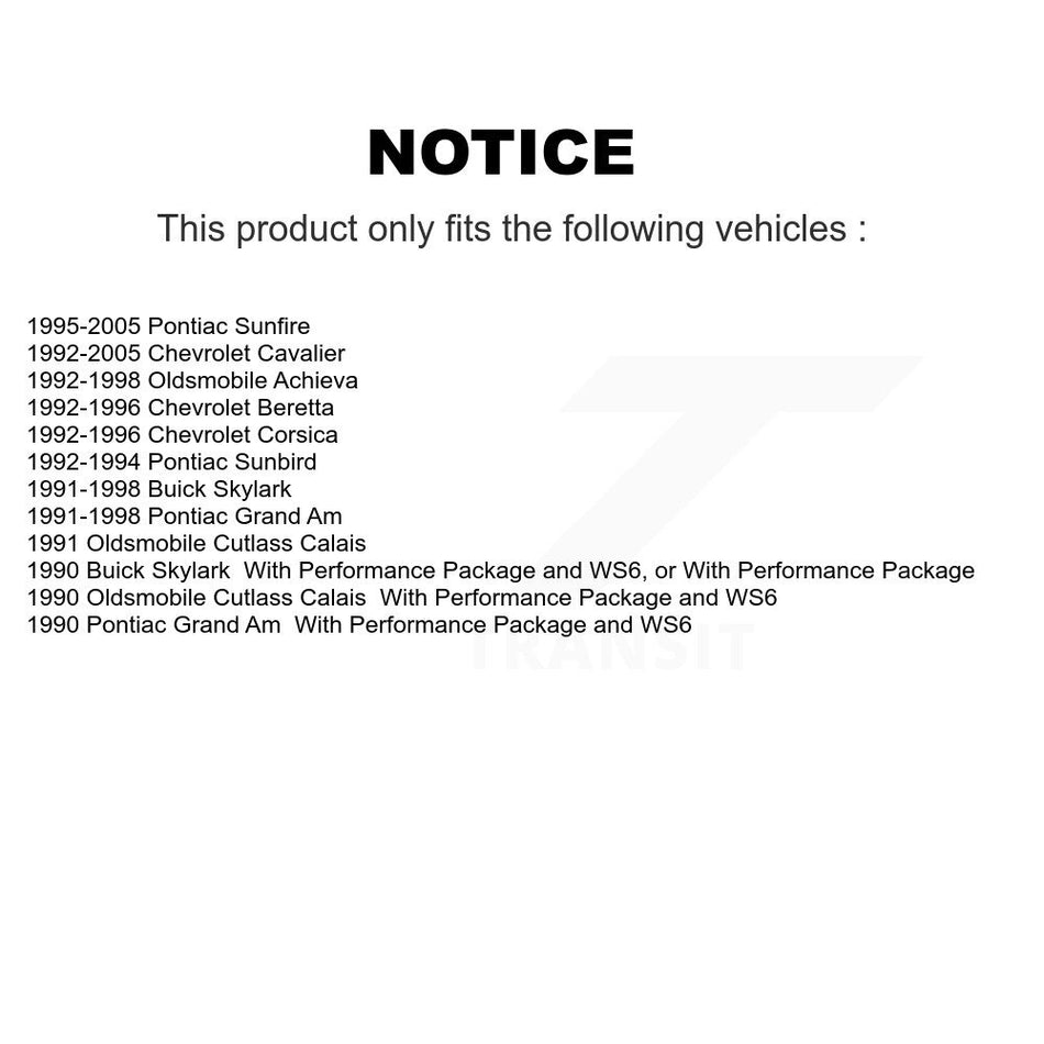 Front Brake Rotor & Semi-Metallic Pad Kit For Chevrolet Cavalier Pontiac Sunfire Grand Am K8S-100005