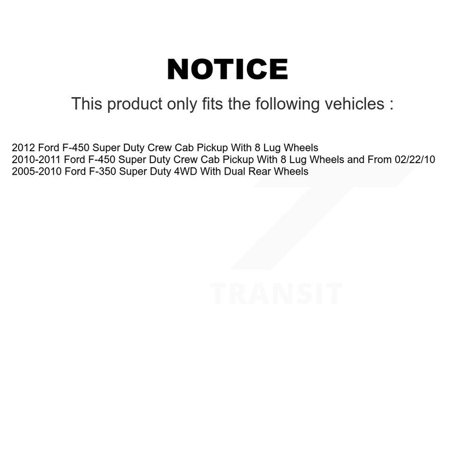 Front Disc Brake Rotors And Semi-Metallic Pads Kit For Ford F-350 Super Duty F-450 K8S-100147