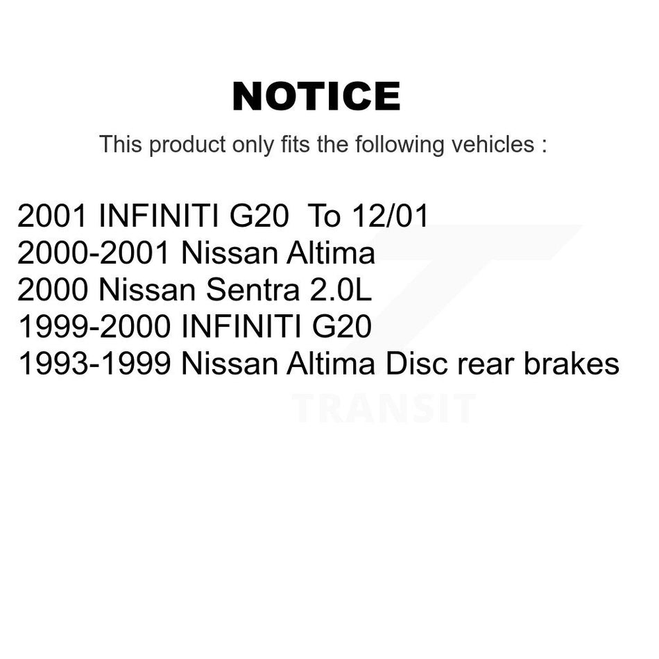 Front Rear Disc Brake Rotors And Semi-Metallic Pads Kit For Nissan Altima Sentra Infiniti G20 INFINITI K8S-101054