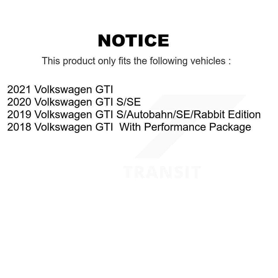 Front Rear Disc Brake Rotors And Semi-Metallic Pads Kit For Volkswagen GTI K8S-102942