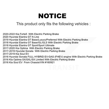 Rear Brake Rotor Semi-Metallic Pad Kit For Hyundai Kia Sonata Elantra GT Forte5 Optima EV K8S-102977