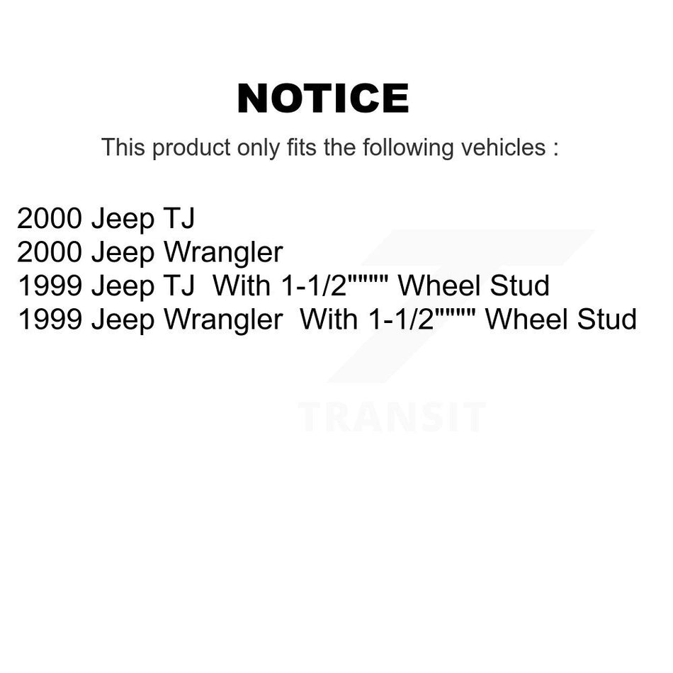 Front Rear Disc Brake Rotors Semi-Metallic Pads And Drum Kit For Jeep Wrangler K8S-103252