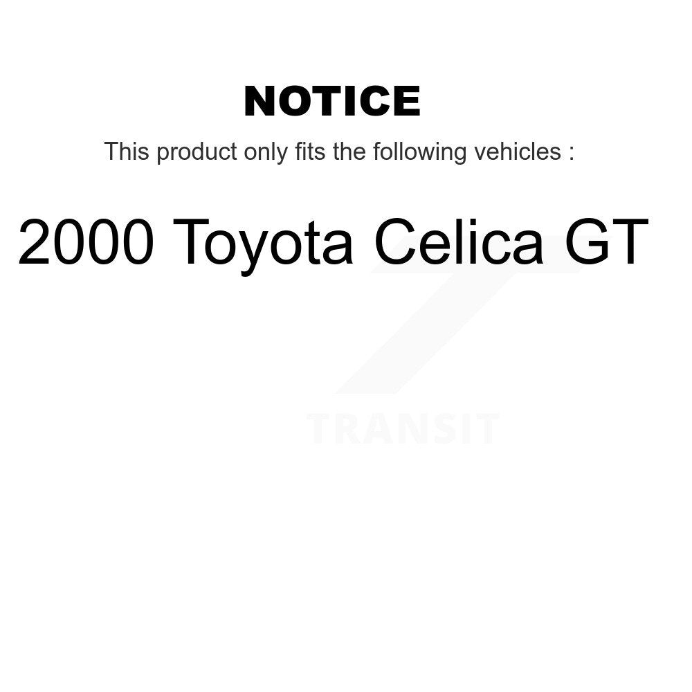 Front Rear Disc Brake Rotors Semi-Metallic Pads And Drum Kit For 2000 Toyota Celica GT K8S-103434