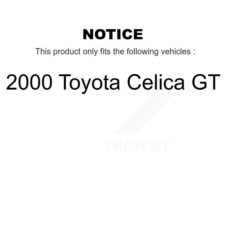 Front Rear Disc Brake Rotors Semi-Metallic Pads And Drum Kit For 2000 Toyota Celica GT K8S-103434