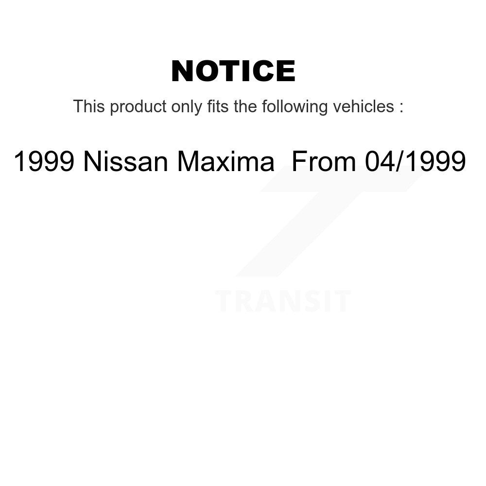 Front Rear Disc Brake Rotor And Semi-Metallic Pad Kit For 1999 Nissan Maxima From 04 K8S-103679