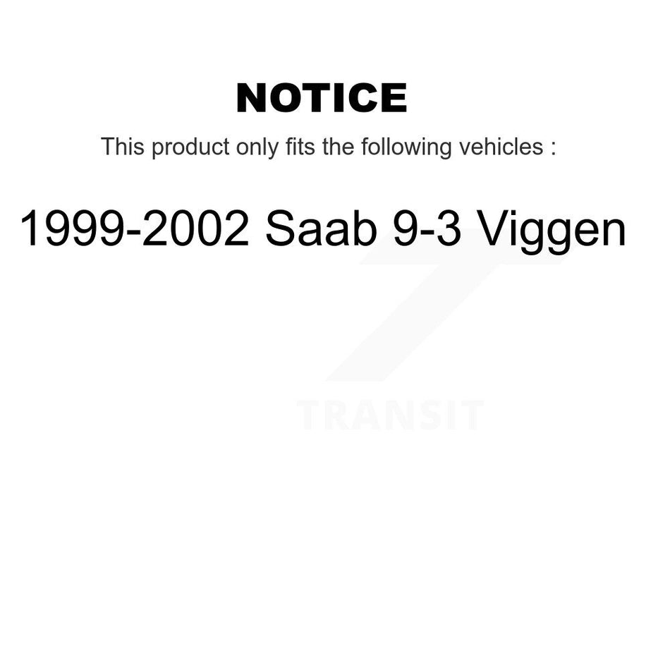 Front Rear Disc Brake Rotors And Semi-Metallic Pads Kit For 1999-2002 Saab 9-3 Viggen K8S-103683