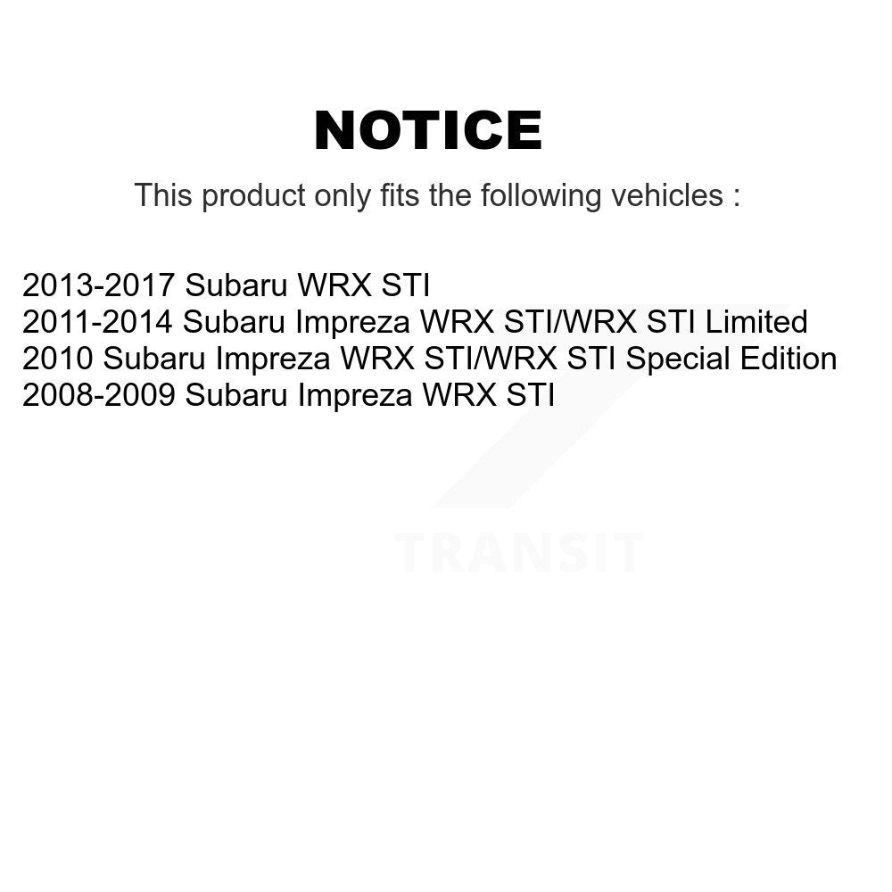 Rear Disc Brake Rotors And Semi-Metallic Pads Kit For Subaru Impreza WRX STI K8S-103804