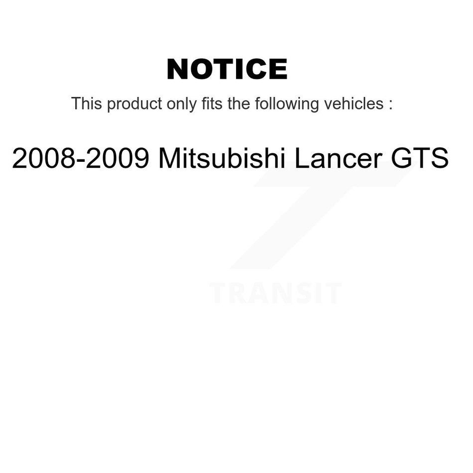 Front Rear Brake Rotor Semi-Metallic Pad And Drum Kit For 2008-2009 Mitsubishi Lancer GTS K8S-103847