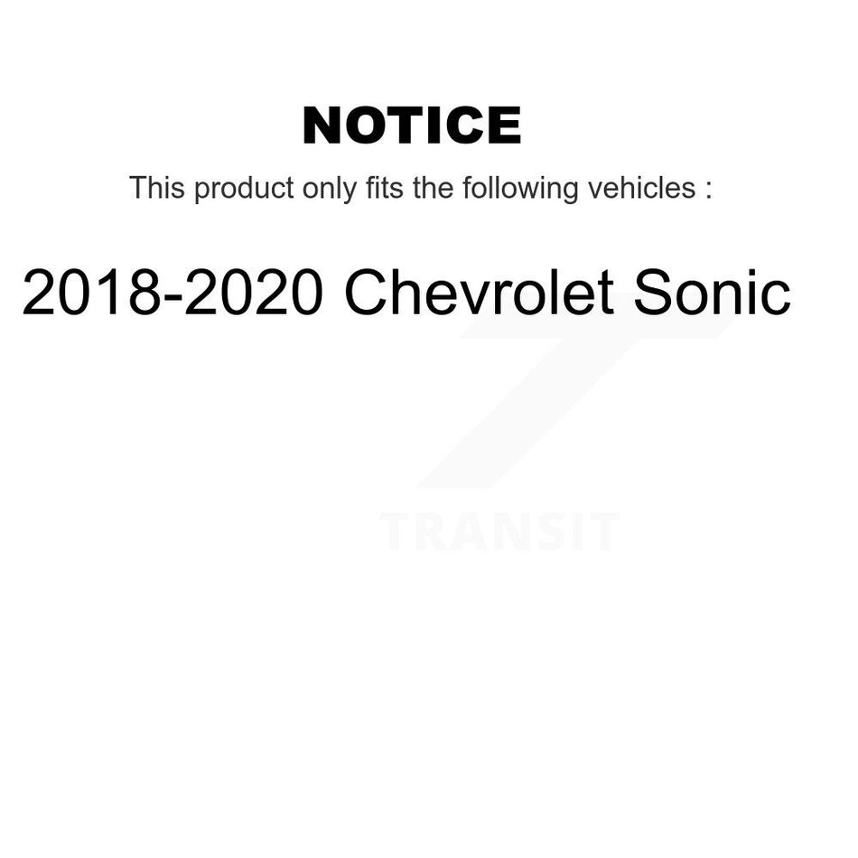 Front Disc Brake Rotors And Semi-Metallic Pads Kit For 2018-2020 Chevrolet Sonic K8S-103996