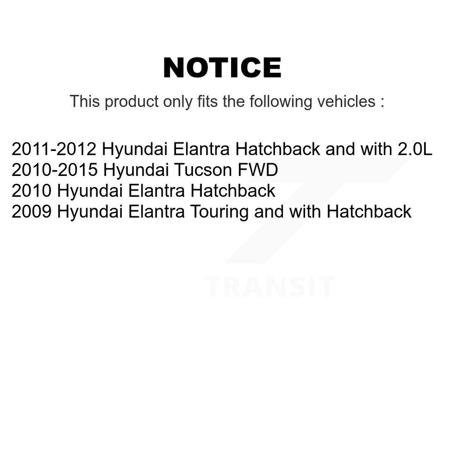 Rear Disc Rotors Semi-Metallic Pads & Parking Brake Shoes Kit For Hyundai Tucson Elantra K8S-104292