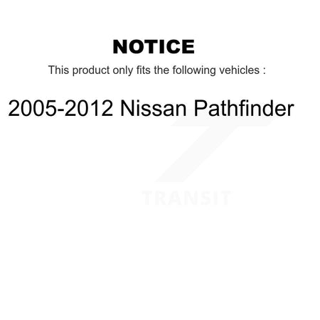 Rear Disc Rotors Semi-Metallic Pads And Parking Shoes Kit For 2005-2012 Nissan Pathfinder K8S-104357