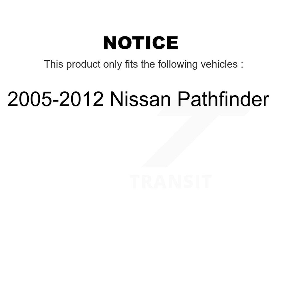 Rear Disc Rotors Semi-Metallic Pads And Parking Shoes Kit For 2005-2012 Nissan Pathfinder K8S-104357