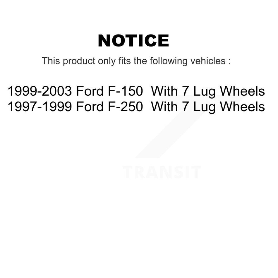 Rear Disc Rotors Semi-Metallic Pads And Parking Brake Shoes Kit For Ford F-150 F-250 K8S-104478