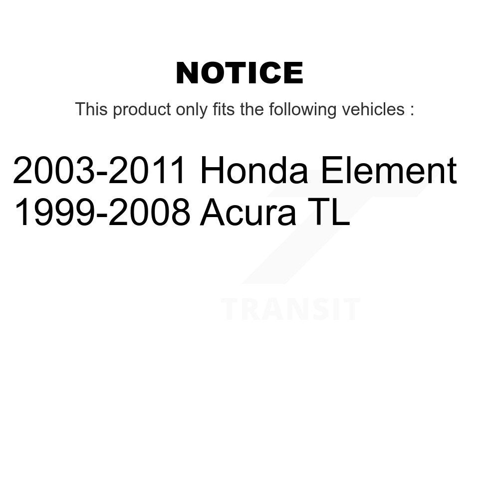 Rear Disc Rotors Semi-Metallic Pads & Parking Brake Shoes Kit For Acura TL Honda Element K8S-104497