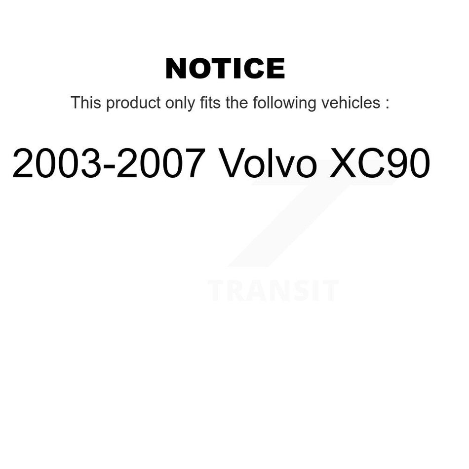 Rear Disc Rotors Semi-Metallic Pads And Parking Brake Shoes Kit For 2003-2007 Volvo XC90 K8S-104501