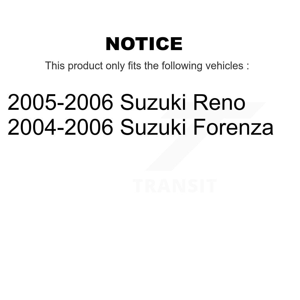 Rear Disc Rotors Semi-Metallic Pads And Parking Brake Shoes Kit For Suzuki Forenza Reno K8S-104515