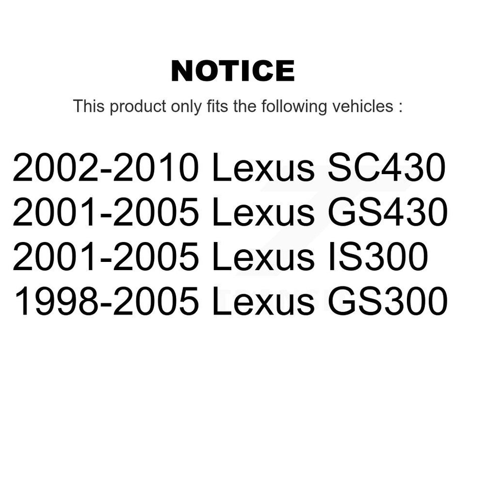 Rear Disc Rotors Semi-Metallic Pads Parking Shoes And Hardware Kit For Lexus SC430 IS300 K8S-104734