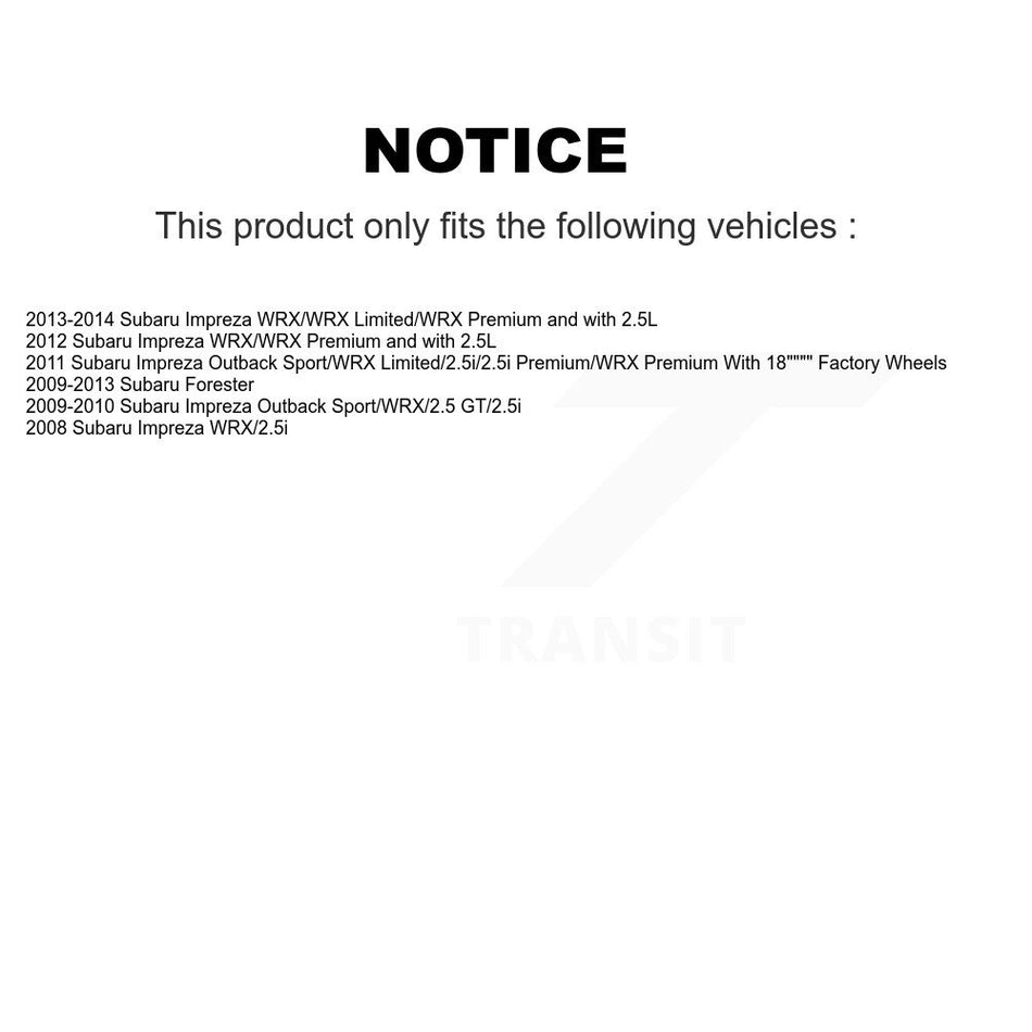 Rear Disc Rotors Semi-Metallic Pads Parking Brake Shoes & Hardware Kit For Subaru Impreza K8S-104852