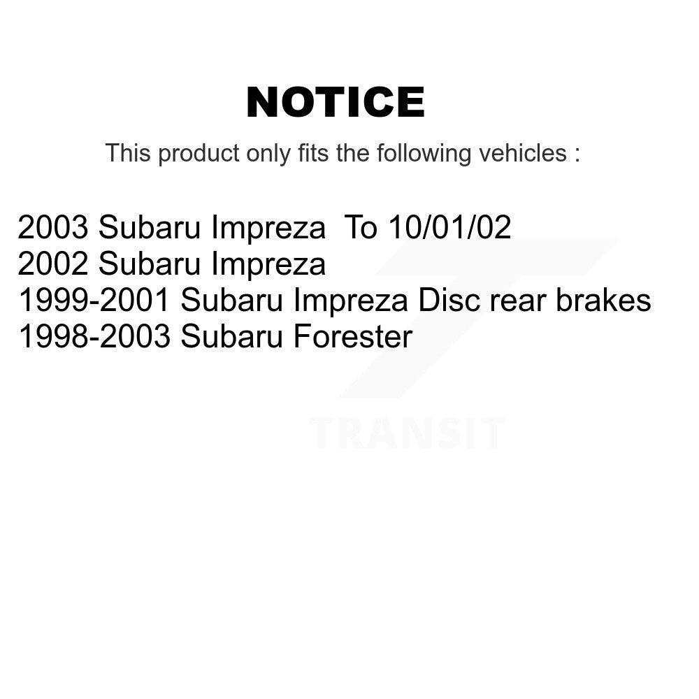 Rear Disc Rotors Semi-Metallic Pads Parking Brake Shoes Hardware Kit For Subaru Forester K8S-104859