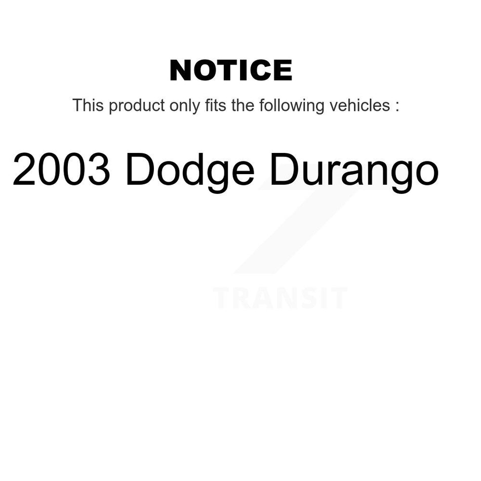 Rear Disc Rotors Semi-Metallic Pads Parking Shoes And Hardware Kit For 2003 Dodge Durango K8S-104939