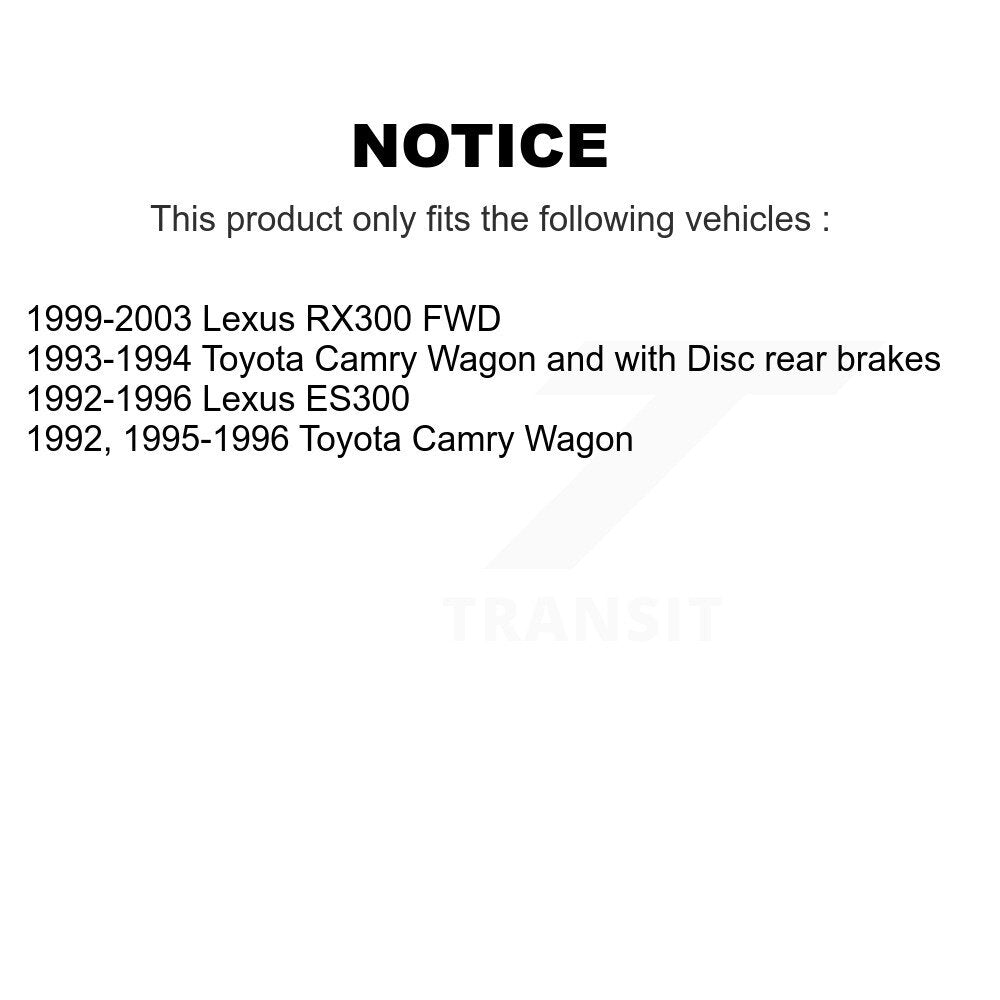 Rear Disc Rotors Semi-Metallic Pads Parking Shoes And Hardware Kit For Lexus Toyota Camry K8S-104956