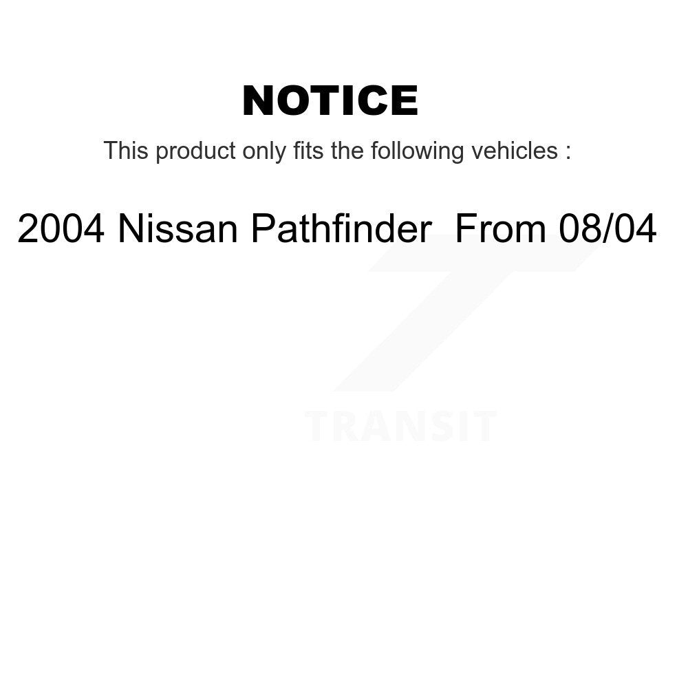 Front Rear Brake Rotor Semi-Metallic Pad & Drum Kit For 2004 Nissan Pathfinder From 08 04 K8S-105135