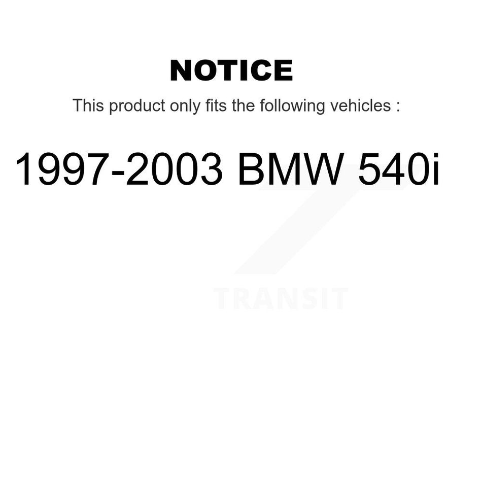 Rear Disc Rotors Semi-Metallic Pads Parking Shoes And Hardware Kit For 1997-2003 BMW 540i K8S-105161