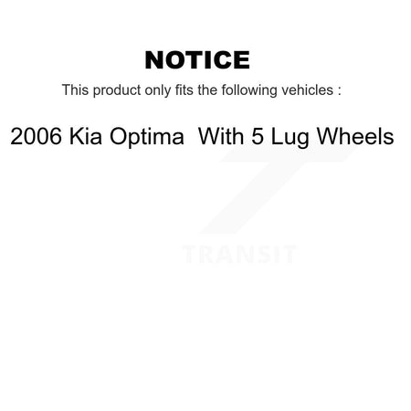 Rear Disc Rotors Semi-Metallic Pads Parking Brake Shoes And Hardware Kit For Kia Optima K8S-105164