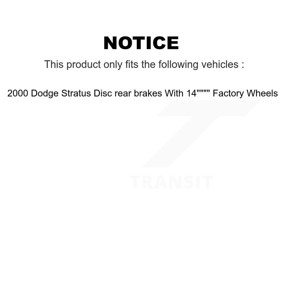 Rear Disc Rotors Semi-Metallic Pads Parking Shoes Kit For Dodge Stratus rear brakes K8S-105209