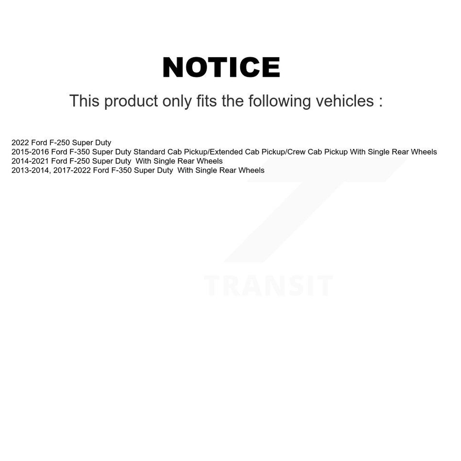 Rear Disc Rotors Semi-Metallic Pads And Parking Shoes Kit For Ford F-350 Super Duty F-250 K8S-105215