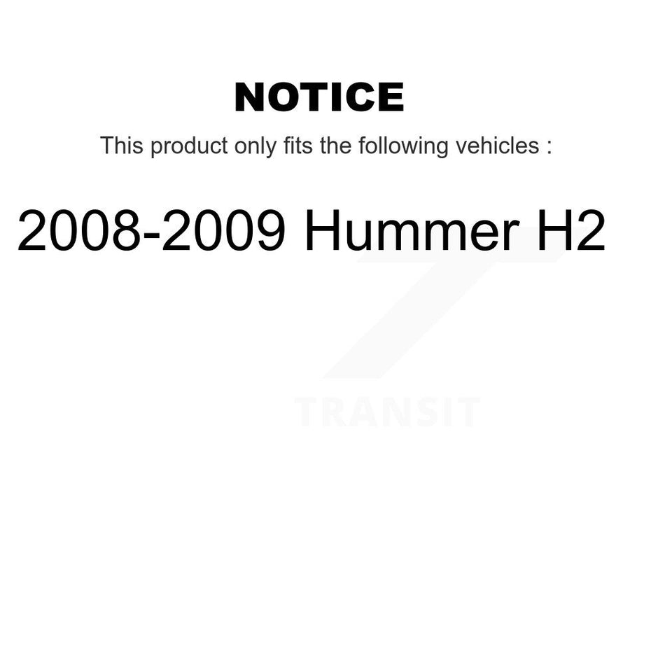 Rear Disc Rotors Semi-Metallic Pads And Parking Brake Shoes Kit For 2008-2009 Hummer H2 K8S-105227