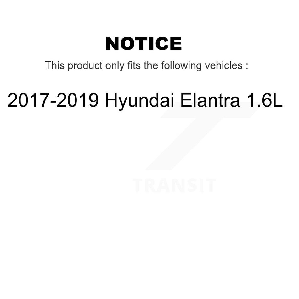 Front Rear Brake Rotors Semi-Metallic Pad & Drum Kit (9Pc) For 17-19 Hyundai Elantra 1.6L K8S-105235