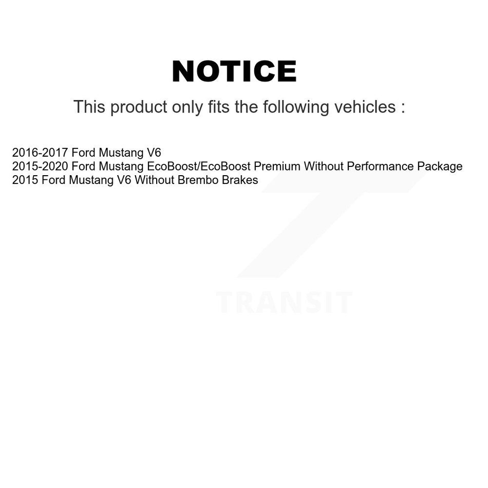 Front Disc Brake Rotors And Ceramic Pads Kit For Ford Mustang K8T-100175