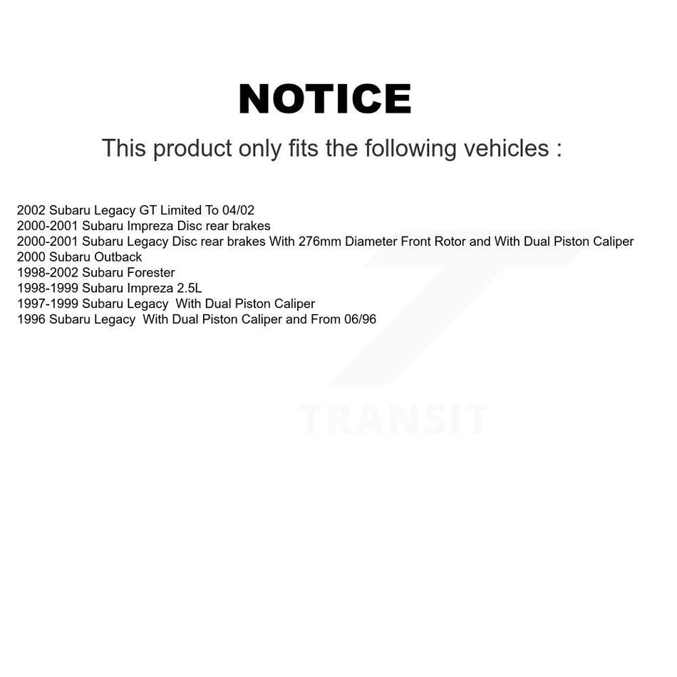 Front Disc Brake Rotors And Ceramic Pads Kit For Subaru Legacy Forester Outback Impreza K8T-100305