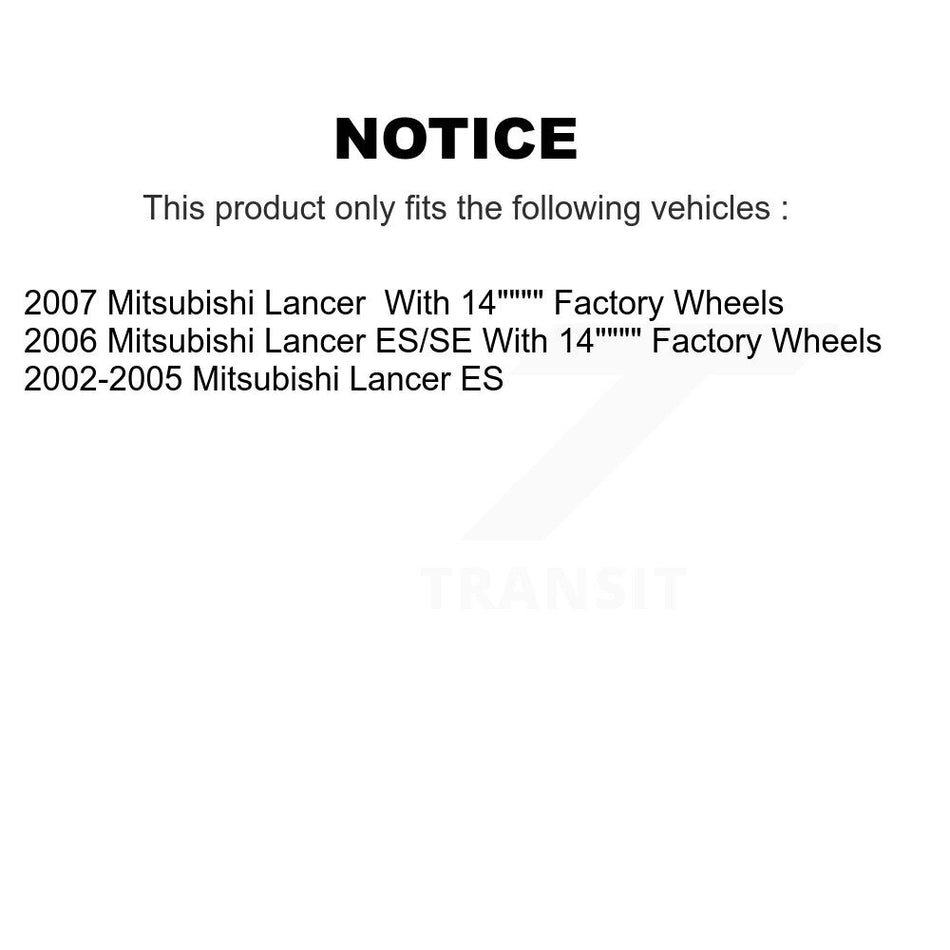 Front Disc Brake Rotors And Ceramic Pads Kit For Mitsubishi Lancer K8T-100351