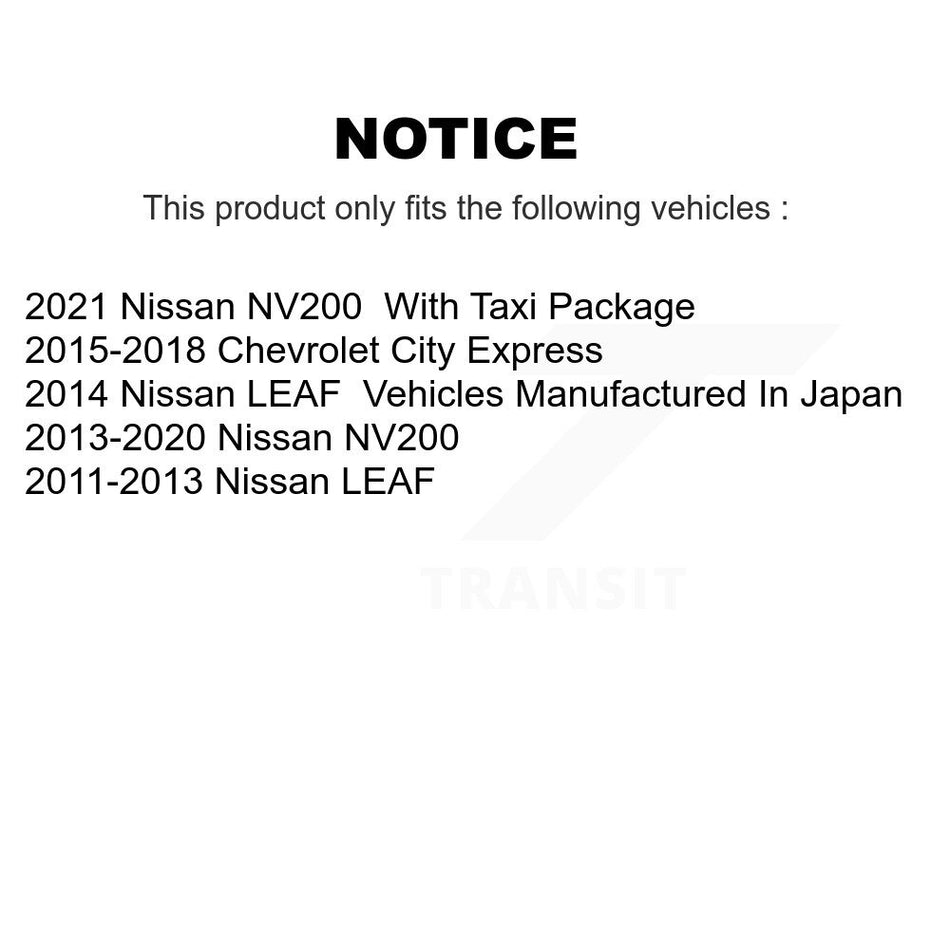 Front Disc Brake Rotors And Ceramic Pads Kit For Nissan NV200 LEAF Chevrolet City Express K8T-100619