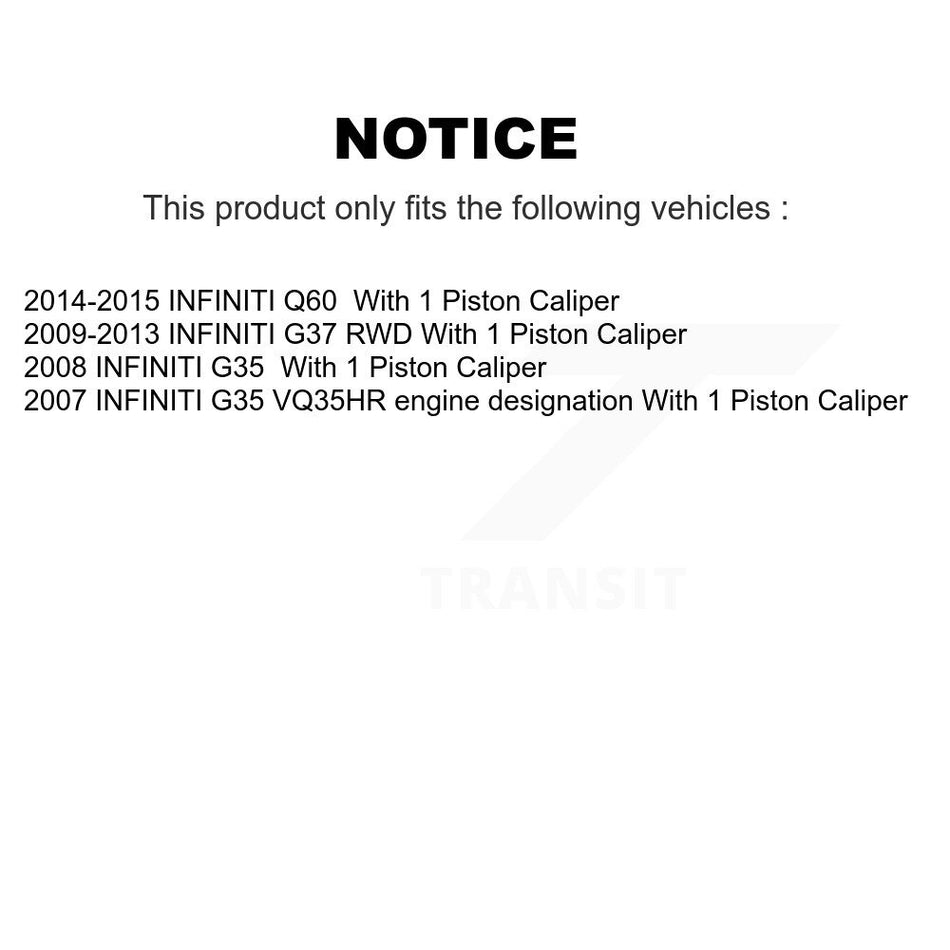 Front Rear Disc Brake Rotors And Ceramic Pads Kit For INFINITI G37 G35 Q60 K8T-101421