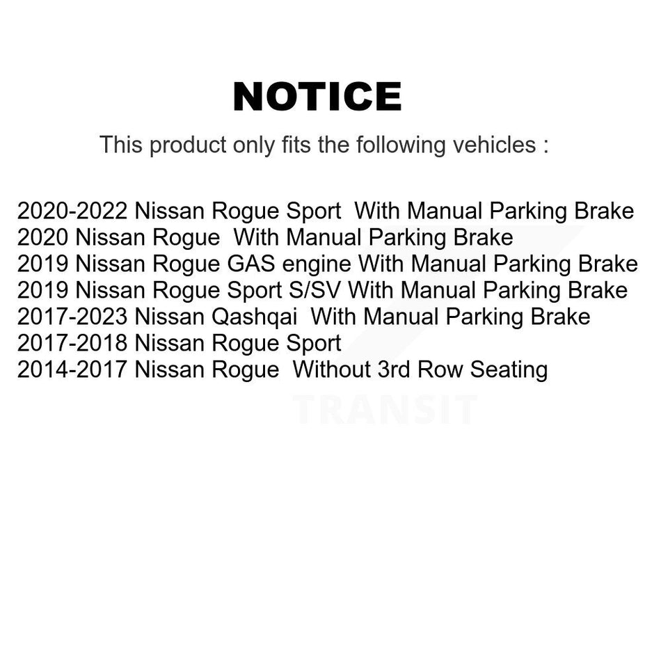 Front Rear Disc Brake Rotors And Ceramic Pads Kit For Nissan Rogue Sport Qashqai K8T-101596