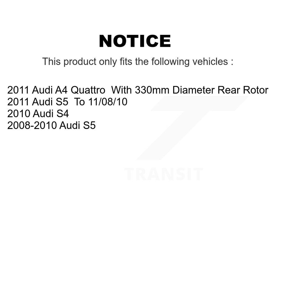 Rear Disc Brake Rotors And Ceramic Pads Kit For Audi S5 A4 Quattro K8T-102020