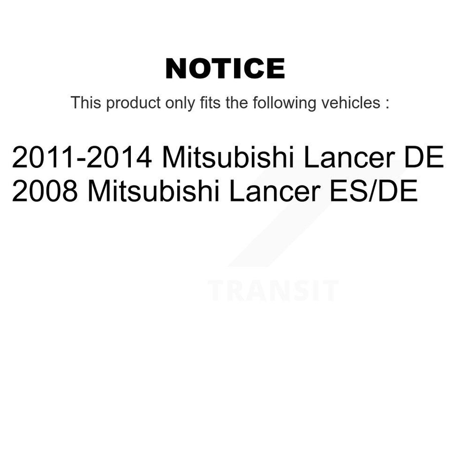 Front Rear Disc Brake Rotors Ceramic Pads And Drum Kit (7Pc) For Mitsubishi Lancer K8T-102789