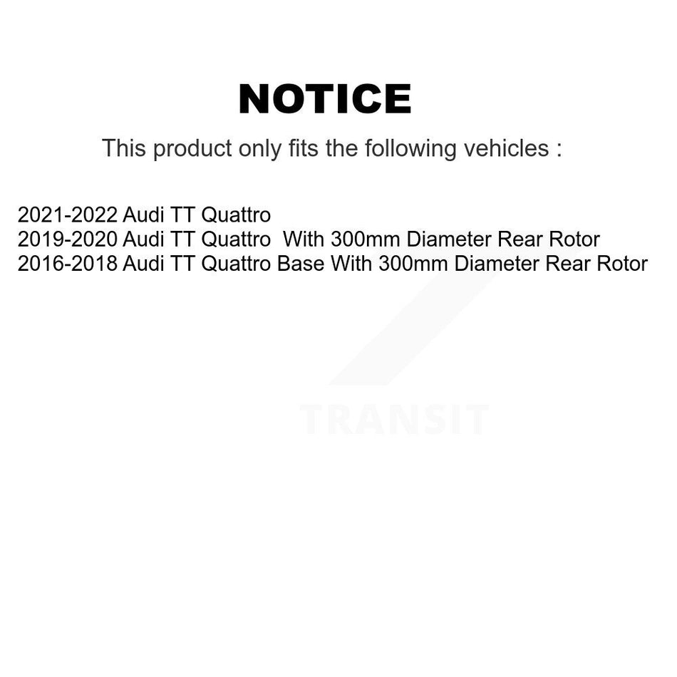 Front Rear Disc Brake Rotors And Ceramic Pads Kit For Audi TT Quattro K8T-102872