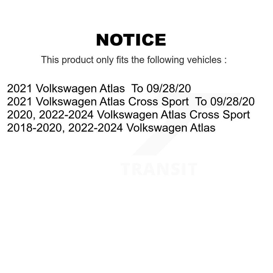 Front Disc Brake Rotors And Ceramic Pads Kit For Volkswagen Atlas Cross Sport K8T-103217