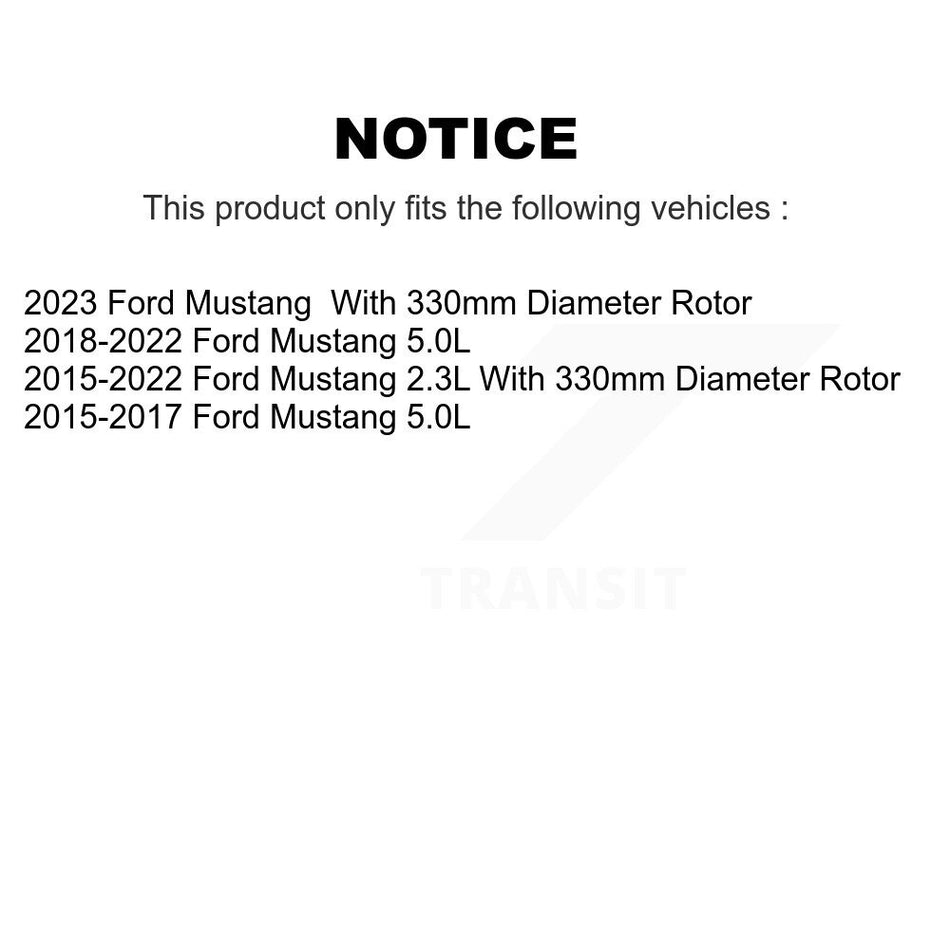 Rear Disc Brake Rotors And Ceramic Pads Kit For Ford Mustang K8T-103903