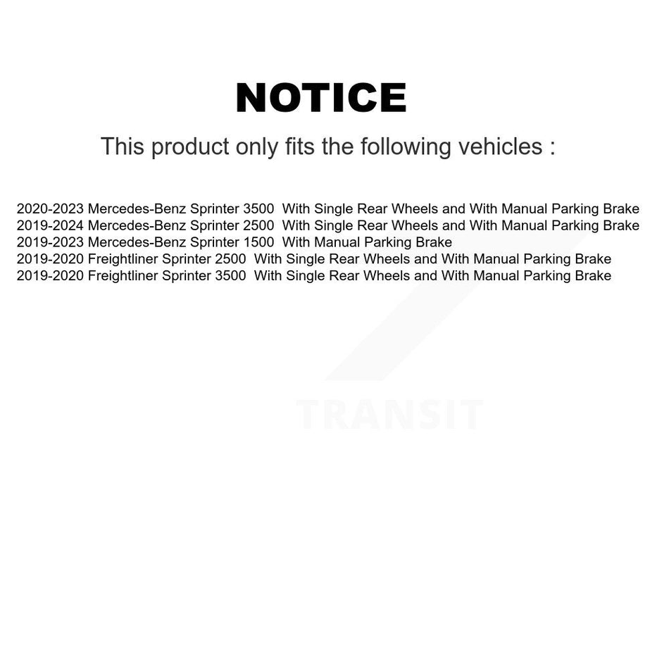 Rear Brake Rotor & Ceramic Pad Kit For Mercedes-Benz Sprinter 2500 3500 Freightliner 1500 K8T-104441